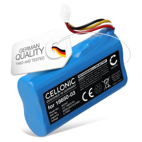 Battery for EZVIZ DB2C 18650-03 (5200mAh, 3.7V) from CELLONIC