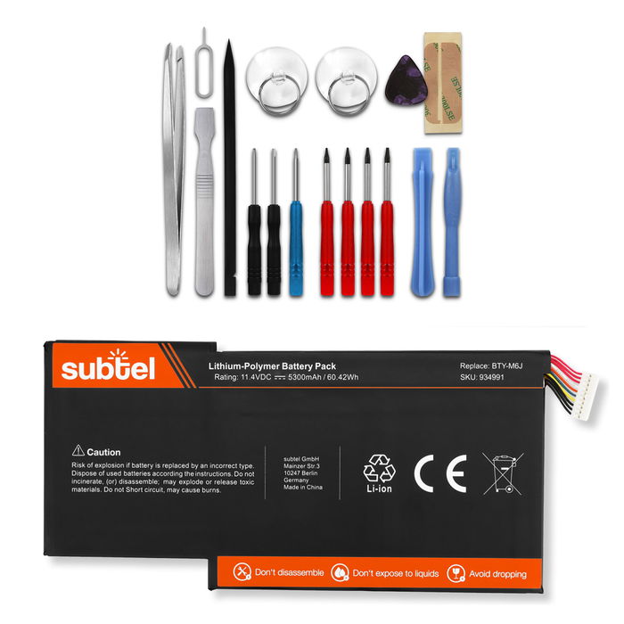 MSI BTY-M6J Akku + Werkzeug-Set 5700mAh Ersatzakku Batterie von subtel