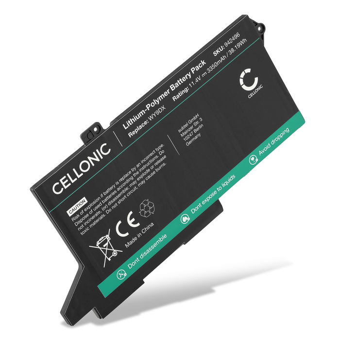 Akku für Dell Latitude 5420, Latitude 5520, Precision 3560, Dell WY9DX, 05R42, WK3F1 Laptop - 3350mAh 11.4V 