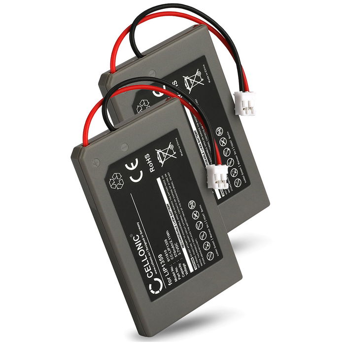 2x Sony Dualshock 3 Wireless Controller Akku 570mAh Ersatzakku Batterie von Cellonic