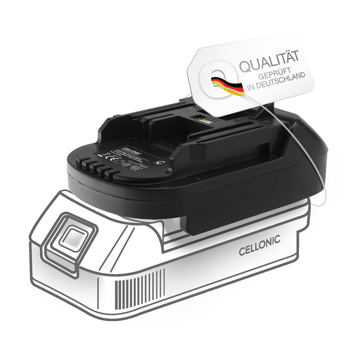 Bosch 18V GBA auf Makita DDF482 Akku Adapter from Cellonic