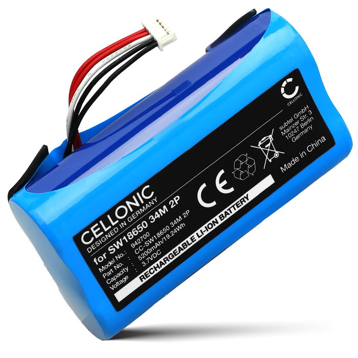 Eufy SW18650 34M 2P Akku 5200mAh Ersatzakku Batterie von Cellonic