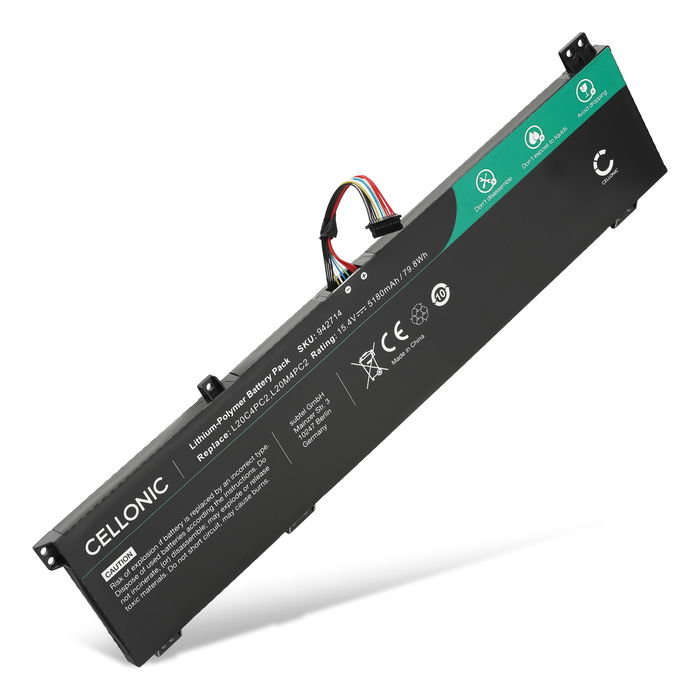 Akku für Lenovo Legion 5 17ACH6H, 5 17ACH6, 5 17ITH6H, 5 17ITH6, L20C4PC2, 5B11B53885 Laptop - 5180mAh 15.4V 