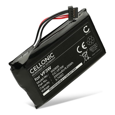 Battery for TomTom Rider 550, 500, 450, 420, 410, 400, 42, 40 - 2500mAh from CELLONIC