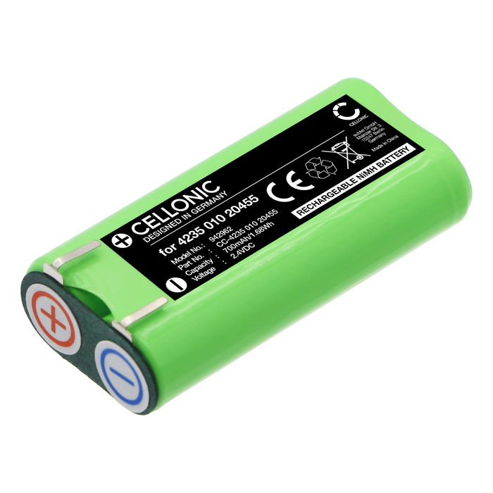 Philips Norelco TT2040/32 Akku 700mAh Ersatzakku Batterie von Cellonic