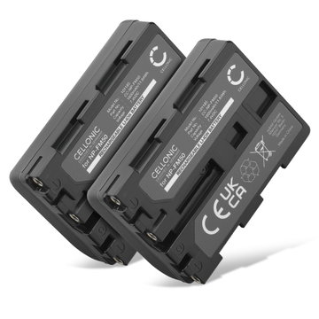2x Akku für Sony F828, F717, R1 S85, TRV118 SR1 GV-D1000, NPFM30, NPQM71, NPQM91 NP-FM50H (1600mAh, 7.4V) von CELLONIC