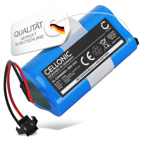 Akku für Kompatibel mit Cecotec CONGA 750 CONGA 890 Slim CONGA Slim CONGA Slim 890 CONGA Slim 890 Wet CONGA Slim Wet CONGA Wet Kompatibel mit Sencor SRV 3150OR SRV 3160TQ 2200mAh von CELLONIC