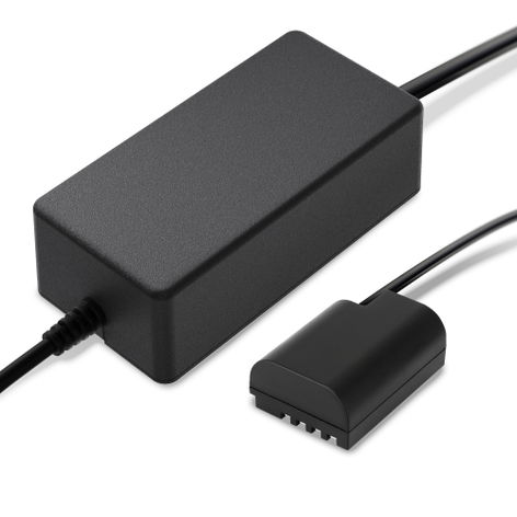 Netzadapter Panasonic Lumix DMC-GH3 DMC-GH4 DMC-GH3K DMC-GH4K DC-GH5 GH9, DMW-AC8 + DMW-DCC12 + DC Coupler (Dummy Battery), ca. 3m from CELLONIC