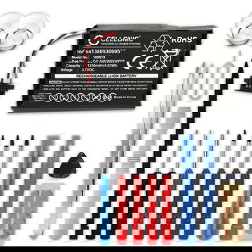 Akku für Medion GoPal P4410/P4210; Becker Active 43/Ready 43; Mitac Mio P350/P550 1250mAh + Werkzeug-Set 17tlg von subtel