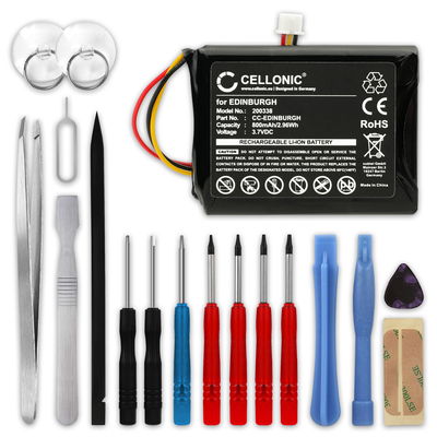 Akku für TomTom ONE XL ONE XL Europe ONE XL Regional XL 325 EDINBURGH 800mAh + Werkzeug-Set 17tlg von subtel