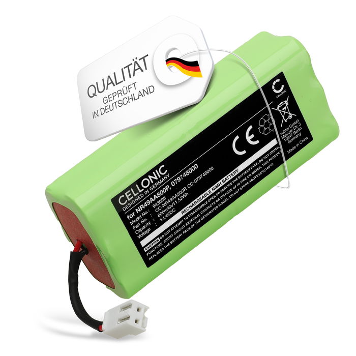 Akku für Philips FC8800, FC8801, Taurus Robot Aspirador Striker Slim, 079748000 800mAh von CELLONIC