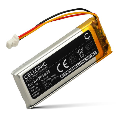 Akku für Sena SRL2 XK701953 (3-PIN) (700mAh, 3.7V) von CELLONIC