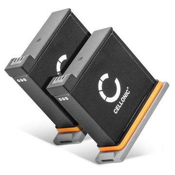 2x Battery for DJI Osmo Action Cam (CP.OS.00000020.01) DJI AB1, DJI P01, DJI PT1 AB1, P01, PT1 (1220mAh, 3.85V) from CELLONIC
