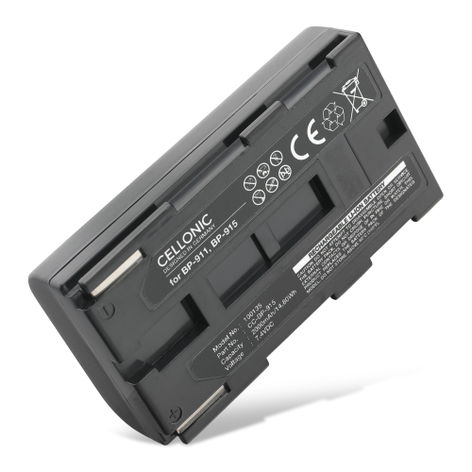 Akku für Canon XF100 XL1 XH-A1 XM2 XL2 XM1 XL1S XF105 XL-H1 XH-G1 E-30 V60Hi MV1 V420, Phase One P25, P45, P65 (2000mAh, 7.4V) von CELLONIC