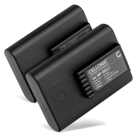 2x Battery for Leica M8; M9-M; M9-P BP-SCL1 (1700mAh, 3.7V) from CELLONIC