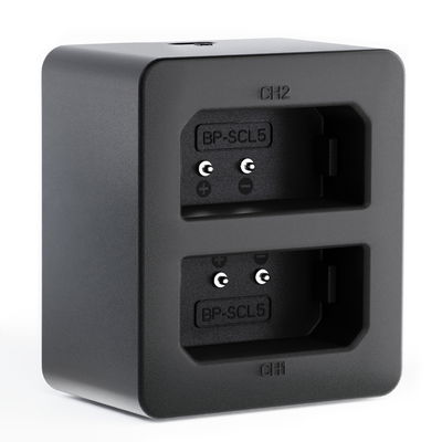 USB-Doppelladegerät (LC-SCL5) für Leica M10, M10-P, M10-R + 1m USB Kabel von CELLONIC