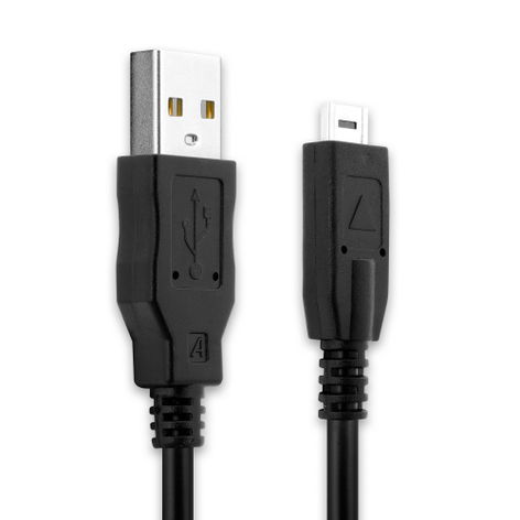 14 Pin Connector auf USB A Kamerakabel für Panasonic Lumix DMC-TZ7, DMC-GH2, DMC-FZ100 Schnellladedatenkabel K1HY08YY0031, schwarz, PVC, 1.5m von CELLONIC
