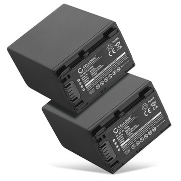 2x Akku für Sony HDR CX625, CX250, CX260, CX270, CX410, CX430, CX230, CX220, CX210 NP-FV70A NP-FV50A NP-FV30 NP-FV90 NP-FV100A (3090mAh, 7.2V) von CELLONIC