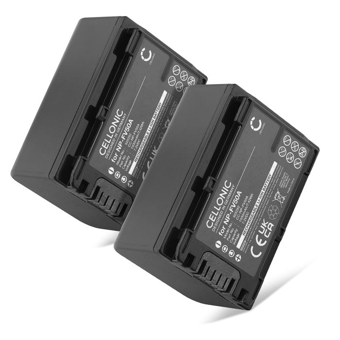 2x Sony HDR-CX200 Akku 1030mAh Ersatzakku Batterie von Cellonic