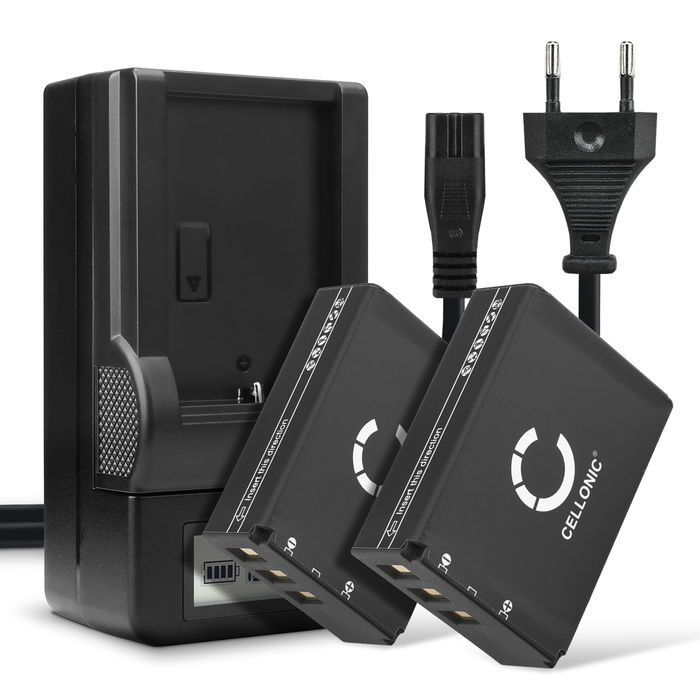 2x Fuji NP-85 Akku + Ladegerät 1600mAh Ersatzakku Batterie von Cellonic