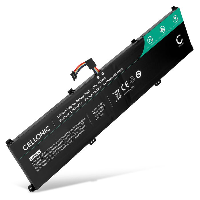 1x Lenovo ThinkPad X1 Extreme Gen 3 Akku 4400mAh Ersatzakku Batterie von Cellonic