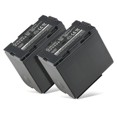 2x Akku für Panasonic NV-GX7, AG-AC90, AG-DVX100, NV-DA1, NV-MX500, NV-DS60, NV-GS1 CGA-D54 CGR-D120 -D220 (3300mAh, 7.4V) von CELLONIC