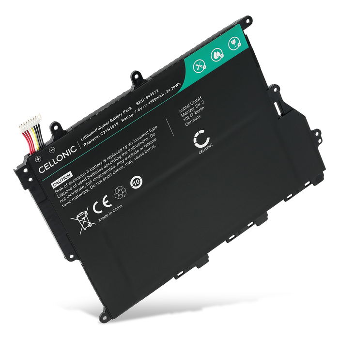 Akku für ASUS X420F, X420U, VivoBook X420U, S420UA, X420F, X420FA ASUS C21N1819, 2ICP4/59/134, 0B200-03200000, C21N1819_1 C21N1819 (4500mAh, 7.6V) von CELLONIC