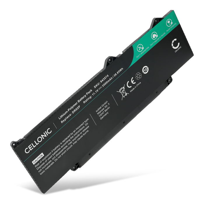 Battery for Dell Latitude 7455, 5455, 14 7455, 14 5455, 15 5550 (DNDWT), DR02P, R73TC, 2X1V9, GTG7N 11.1V 3500mAh from CELLONIC