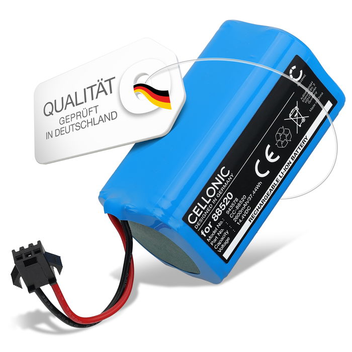 Akku für Cecotec Conga 7490 Ultimate Home X-Treme, 7490 Ultimate Home Genesis, 7490 Ultimate Genesis, 7490 Ultimate X-Treme 2600mAh von CELLONIC