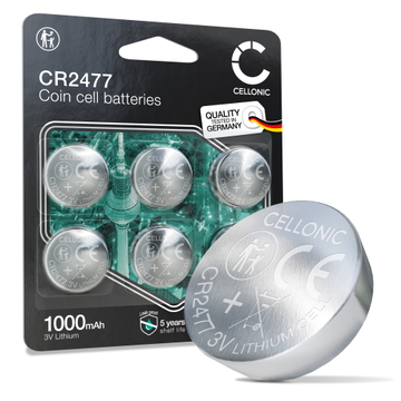 6x CR2477 Button Cell 3V 1000mAh from CELLONIC