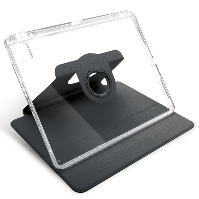 CELLONIC 360 Grad iPad Hülle mit Klappe, für iPad Air 13/Pro 12.9, Schwarz