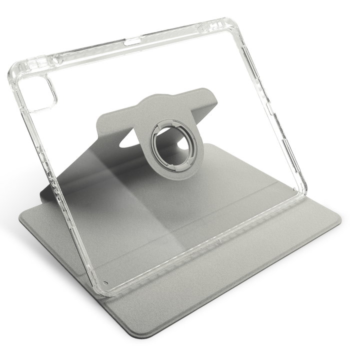 CELLONIC 360 Grad iPad Hülle mit Klappe, für iPad Air 13/Pro 12.9, Grau